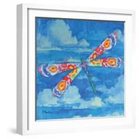 Wild Blue Dragonfly-Paul Brent-Framed Art Print