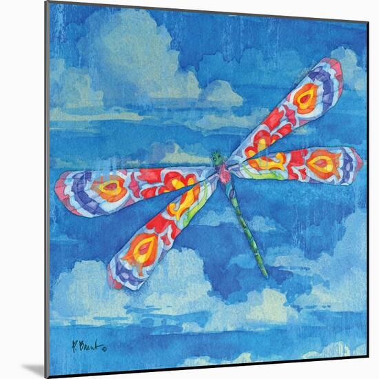 Wild Blue Dragonfly-Paul Brent-Mounted Art Print