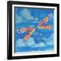 Wild Blue Dragonfly-Paul Brent-Framed Art Print