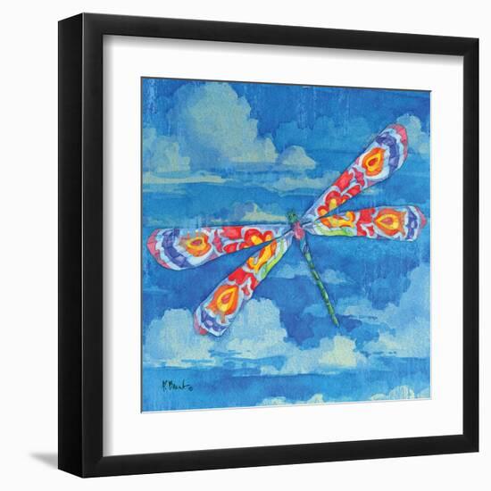 Wild Blue Dragonfly-Paul Brent-Framed Art Print