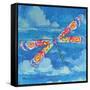 Wild Blue Dragonfly-Paul Brent-Framed Stretched Canvas