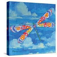 Wild Blue Dragonfly-Paul Brent-Stretched Canvas