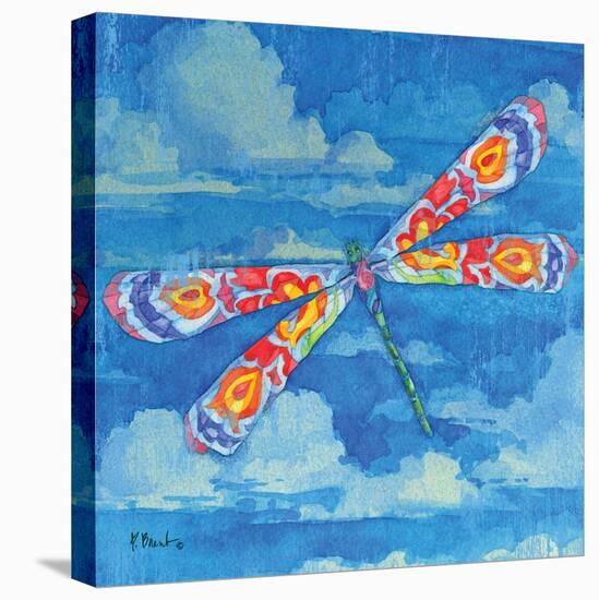 Wild Blue Dragonfly-Paul Brent-Stretched Canvas