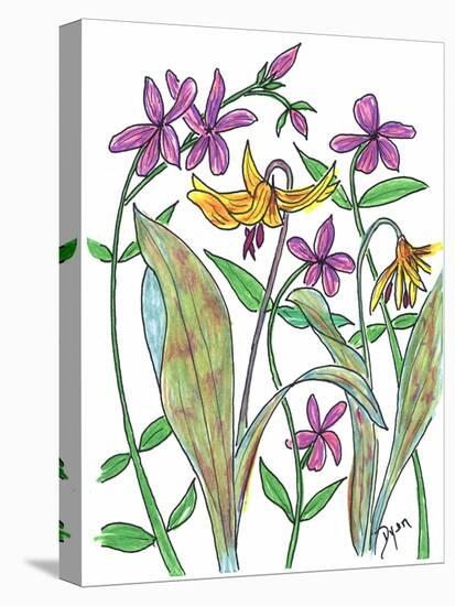 Wild Blue Phlox-Beverly Dyer-Stretched Canvas