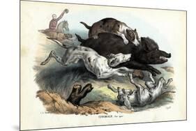 Wild Boar, 1863-79-Raimundo Petraroja-Mounted Giclee Print