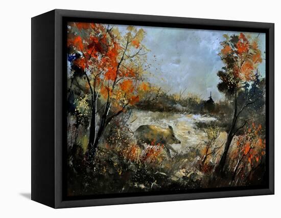 Wild Boar 56-Pol Ledent-Framed Stretched Canvas