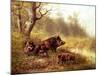 Wild Boar in the Black Forest, 1880-Moritz Muller-Mounted Giclee Print