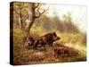 Wild Boar in the Black Forest, 1880-Moritz Muller-Stretched Canvas