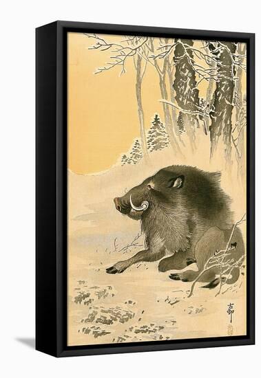 Wild Boar-Koson Ohara-Framed Stretched Canvas