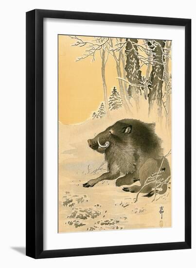 Wild Boar-Koson Ohara-Framed Premium Giclee Print