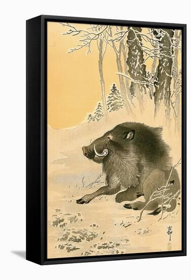 Wild Boar-Koson Ohara-Framed Stretched Canvas