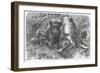 'Wild Boars in the Forest', c1900-Helena J. Maguire-Framed Giclee Print