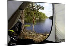 Wild camping, Stora Le Lake, Dalsland, Götaland, Sweden-Andrea Lang-Mounted Photographic Print