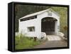 Wild Cat Covered Bridge, Lane County, Oregon, USA-William Sutton-Framed Stretched Canvas