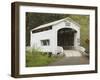 Wild Cat Covered Bridge, Lane County, Oregon, USA-William Sutton-Framed Premium Photographic Print