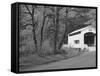 Wild Cat Covered Bridge, Lane County, Oregon, USA-William Sutton-Framed Stretched Canvas