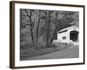 Wild Cat Covered Bridge, Lane County, Oregon, USA-William Sutton-Framed Photographic Print