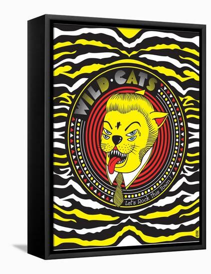 Wild Cats - Let's rock this town !-KASHINK-Framed Stretched Canvas