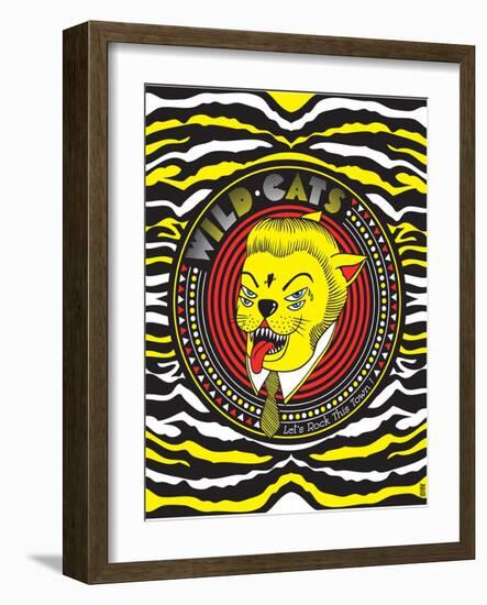 Wild Cats - Let's rock this town !-KASHINK-Framed Art Print