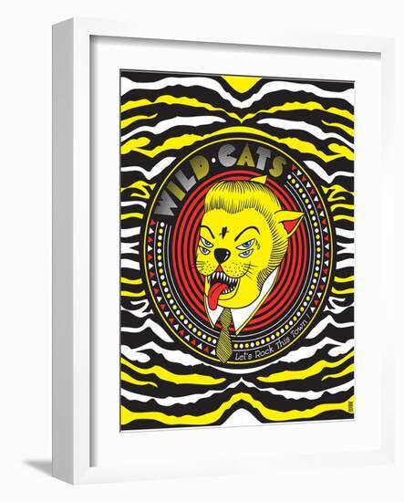 Wild Cats - Let's rock this town !-KASHINK-Framed Art Print