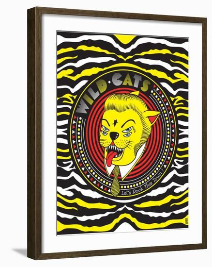 Wild Cats - Let's rock this town !-KASHINK-Framed Art Print