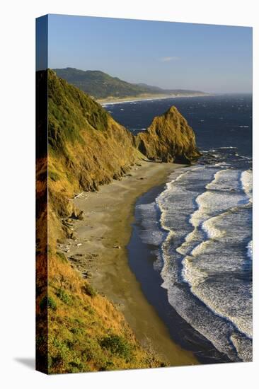 Wild Coast, Sunset, Ophir, Oregon Coast, Oregon, USA-Michel Hersen-Stretched Canvas