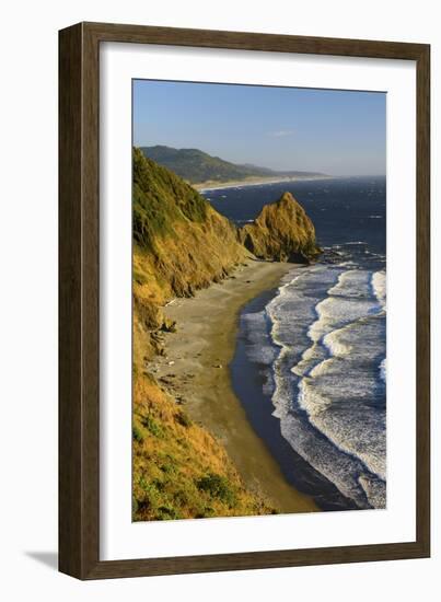 Wild Coast, Sunset, Ophir, Oregon Coast, Oregon, USA-Michel Hersen-Framed Photographic Print