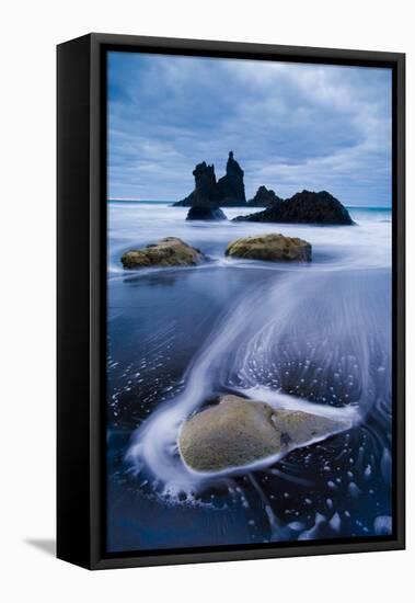 Wild Coast with Sea Stacks on a Stormy Day, Benijo, Anaga Peninsula, Tenerife, Spain-Relanzón-Framed Stretched Canvas