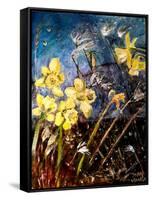 Wild Daffodils-jocasta shakespeare-Framed Stretched Canvas