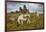 Wild Dartmoor ponies at Staple Tor near Merrivale, Dartmoor National Park, Devon, England-Stuart Black-Framed Photographic Print