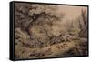 Wild Dogs Attacking a Tiger-Samuel Howitt-Framed Stretched Canvas