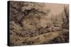Wild Dogs Attacking a Tiger-Samuel Howitt-Stretched Canvas