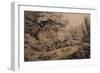 Wild Dogs Attacking a Tiger-Samuel Howitt-Framed Giclee Print