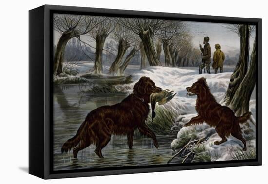 Wild Duck Hunting, 1880-Basil Bradley-Framed Stretched Canvas