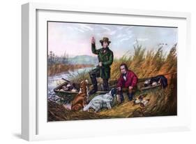 Wild Duck Shooting, 1854-Currier & Ives-Framed Giclee Print