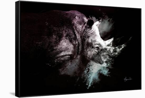 Wild Explosion Collection - The Rhino-Philippe Hugonnard-Framed Stretched Canvas