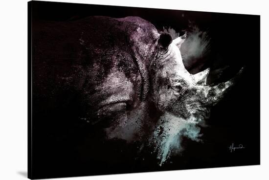 Wild Explosion Collection - The Rhino-Philippe Hugonnard-Stretched Canvas