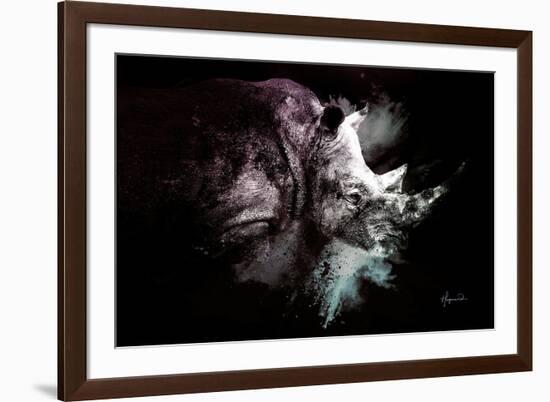 Wild Explosion Collection - The Rhino-Philippe Hugonnard-Framed Art Print