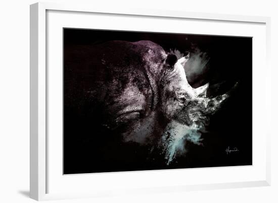 Wild Explosion Collection - The Rhino-Philippe Hugonnard-Framed Art Print