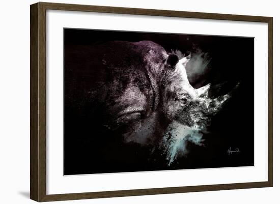 Wild Explosion Collection - The Rhino-Philippe Hugonnard-Framed Art Print