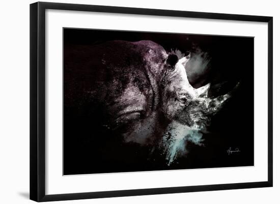 Wild Explosion Collection - The Rhino-Philippe Hugonnard-Framed Art Print