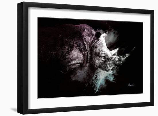 Wild Explosion Collection - The Rhino-Philippe Hugonnard-Framed Art Print