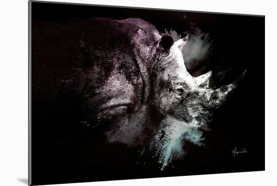 Wild Explosion Collection - The Rhino-Philippe Hugonnard-Mounted Art Print