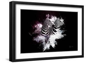 Wild Explosion Collection - The Zebras-Philippe Hugonnard-Framed Art Print