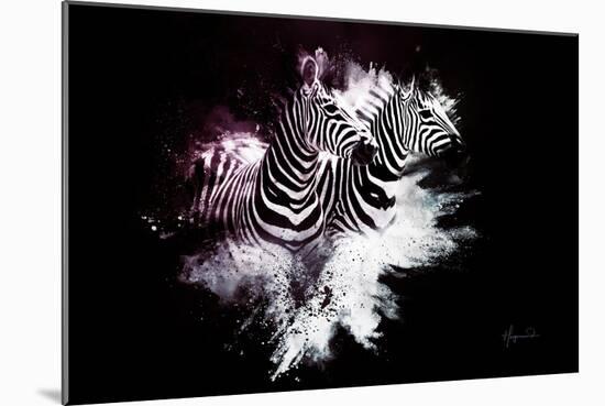 Wild Explosion Collection - The Zebras-Philippe Hugonnard-Mounted Art Print