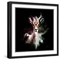 Wild Explosion Square Collection - The Antelope-Philippe Hugonnard-Framed Art Print