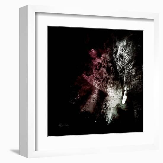 Wild Explosion Square Collection - The Elephant-Philippe Hugonnard-Framed Art Print