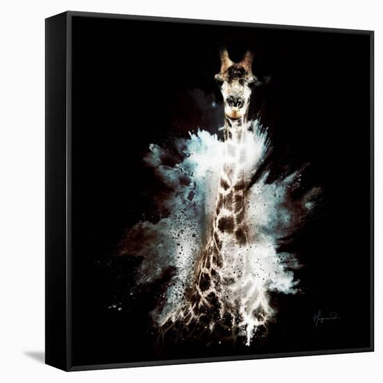 Wild Explosion Square Collection - The Giraffe-Philippe Hugonnard-Framed Stretched Canvas