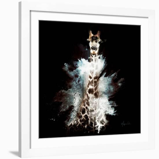 Wild Explosion Square Collection - The Giraffe-Philippe Hugonnard-Framed Art Print