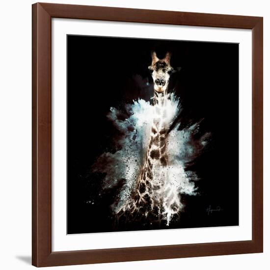 Wild Explosion Square Collection - The Giraffe-Philippe Hugonnard-Framed Art Print